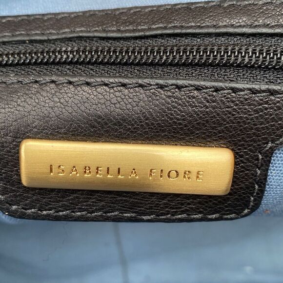 ISABELLA FIORE ‘A PINCH SASY’ LIMITED ED. BLACK LEATHER SATCHEL  MSRP $425 - Picture 12 of 14